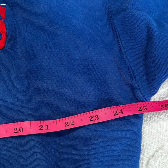 Vintage 90’s NFL Giants Turtleneck Pullover Sweatshirt Blue Men’s L Made In USA - Picture 8 of 11